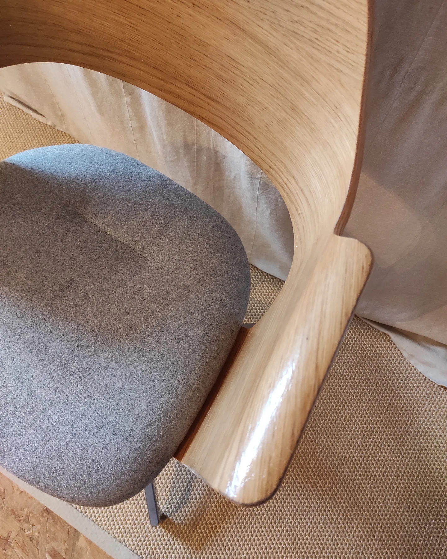 Atelier SITTA - Chaise Fjällberget Ikea - Réfection contemporaine - tissu lainage Arthur's seat Casamance